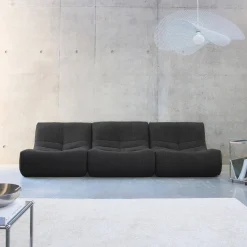 Sofá modular en borreguito texturizado, 3 plazas