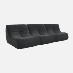 Sofá modular en borreguito texturizado, 3 plazas