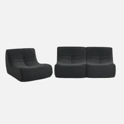 Sofá modular en borreguito texturizado, 3 plazas