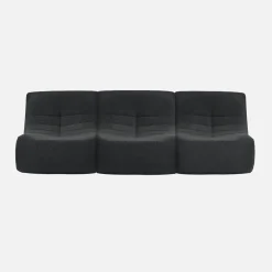 Sofá modular en borreguito texturizado, 3 plazas