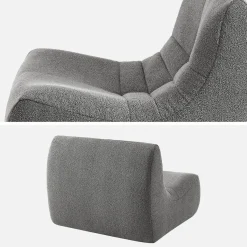 Sofá modular en borreguito texturizado, 2 plazas