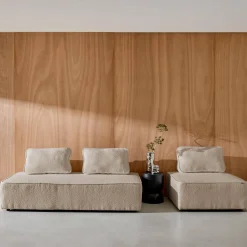 Sofá modular en tejido borreguito, 3 plazas