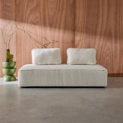 Sofá modular en tejido borreguito, 2 plazas