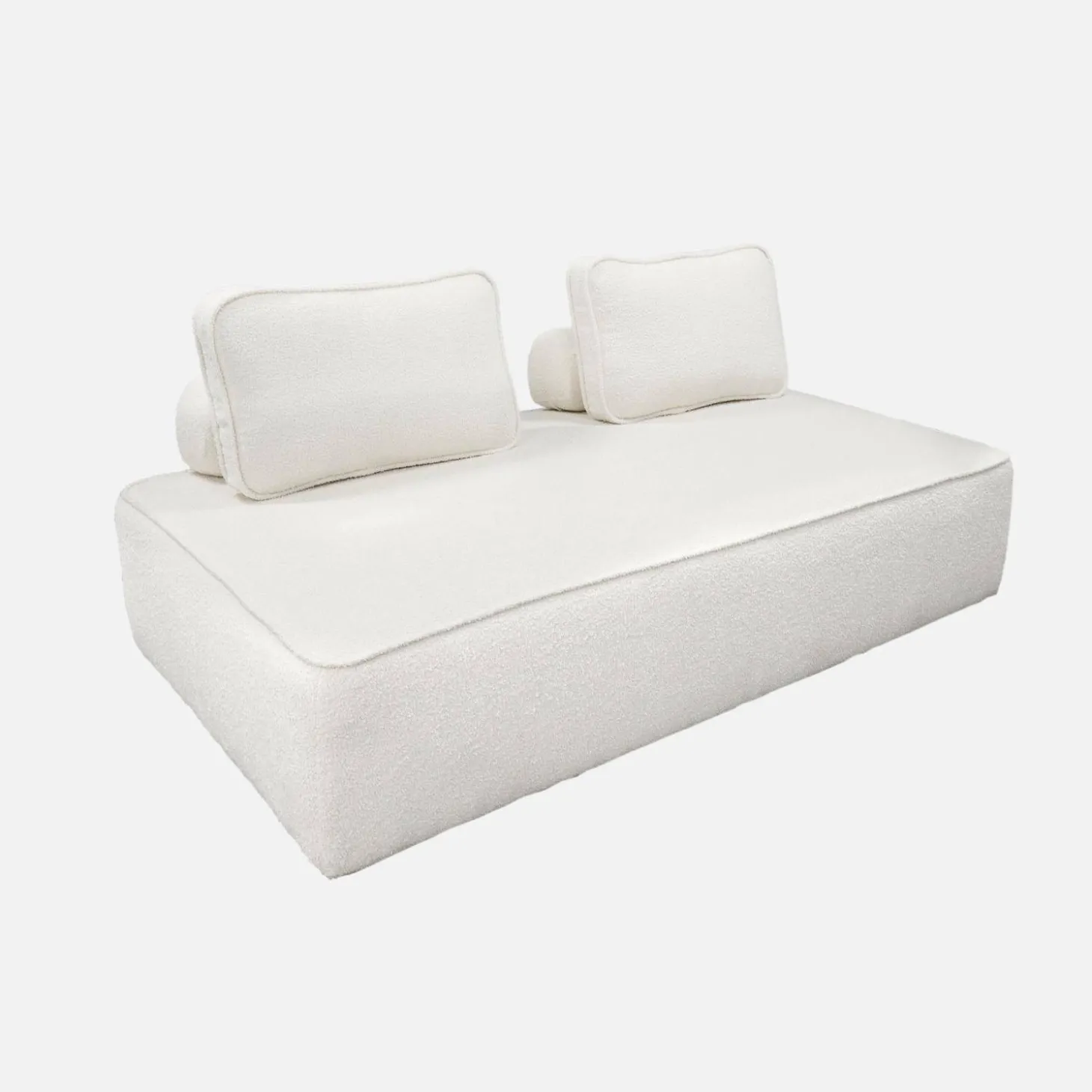 Sofá modular en tejido borreguito, 2 plazas