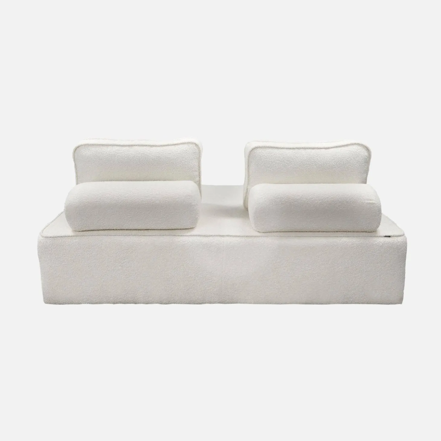 Sofá modular en tejido borreguito, 2 plazas