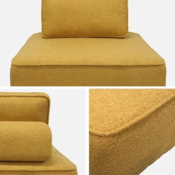 Sofá modular en tejido borreguito, 3 plazas