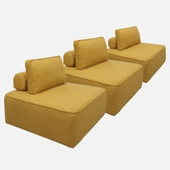 Sofá modular en tejido borreguito, 3 plazas