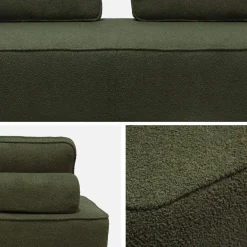 Sofá modular en tejido borreguito, 3 plazas