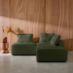 Sofá modular en tejido borreguito, 3 plazas