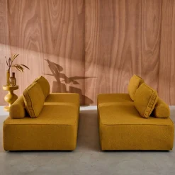 Sofá modular en tejido borreguito, 4 plazas
