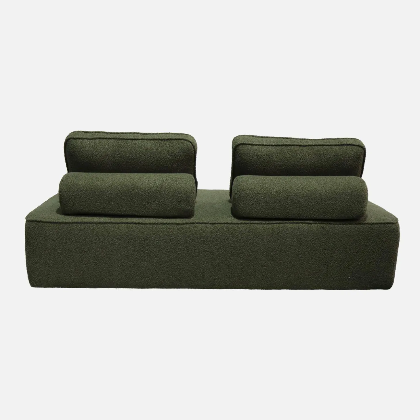 Sofá modular en tejido borreguito, 4 plazas