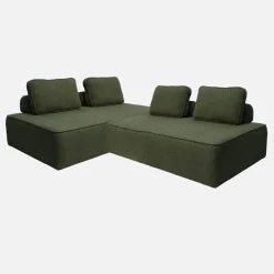Sofá modular en tejido borreguito, 4 plazas