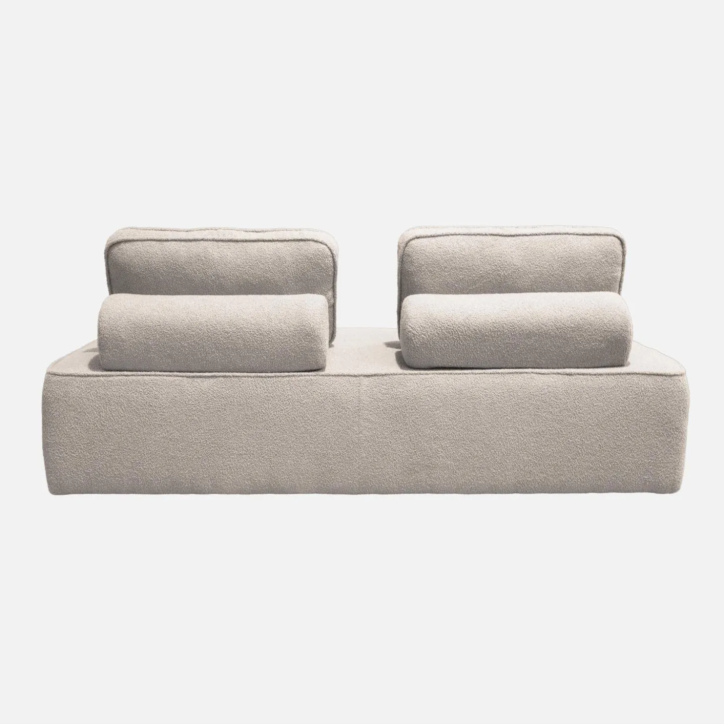 Sofá modular en tejido borreguito, 2 plazas
