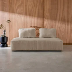 Sofá modular en tejido borreguito, 2 plazas