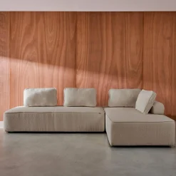 Sofá modular en tejido borreguito, 4 plazas