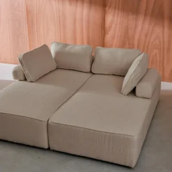 Sofá modular en tejido borreguito, 4 plazas
