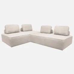 Sofá modular en tejido borreguito, 4 plazas