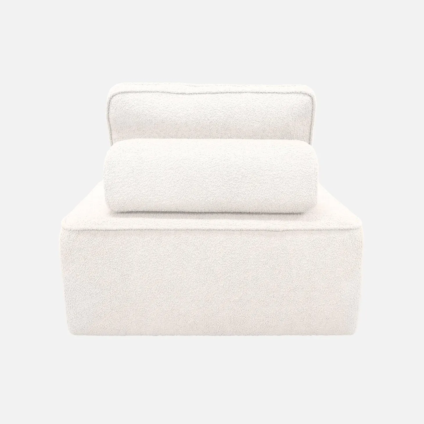 Sofá modular en tejido borreguito, 3 plazas