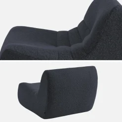 Sofá modular en tejido efecto alpaca, 2 plazas