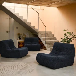 Sofá modular en tejido efecto alpaca, 3 plazas