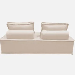 Sofá modular en tela lisa, 4 plazas