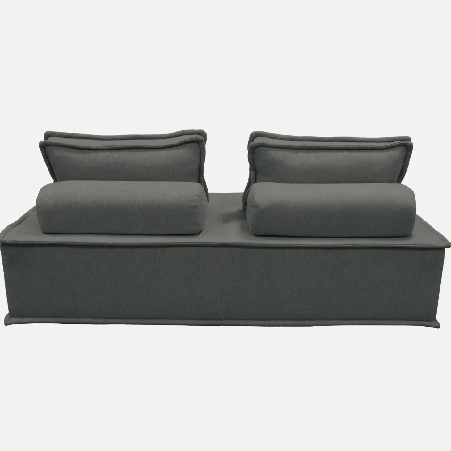 Sofá modular en tela lisa, 4 plazas