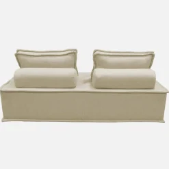 Sofá modular en tela lisa, 4 plazas