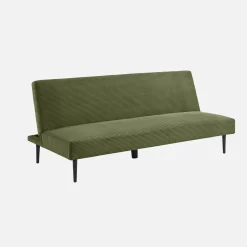 Sofá-cama en terciopelo de pana fina, 3 plazas
