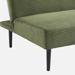 Sofá-cama en terciopelo de pana fina, 3 plazas