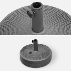 Soporte de plástico para sombrilla de mástil central