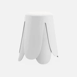 Taburete apilable con asiento texturado, set de 2