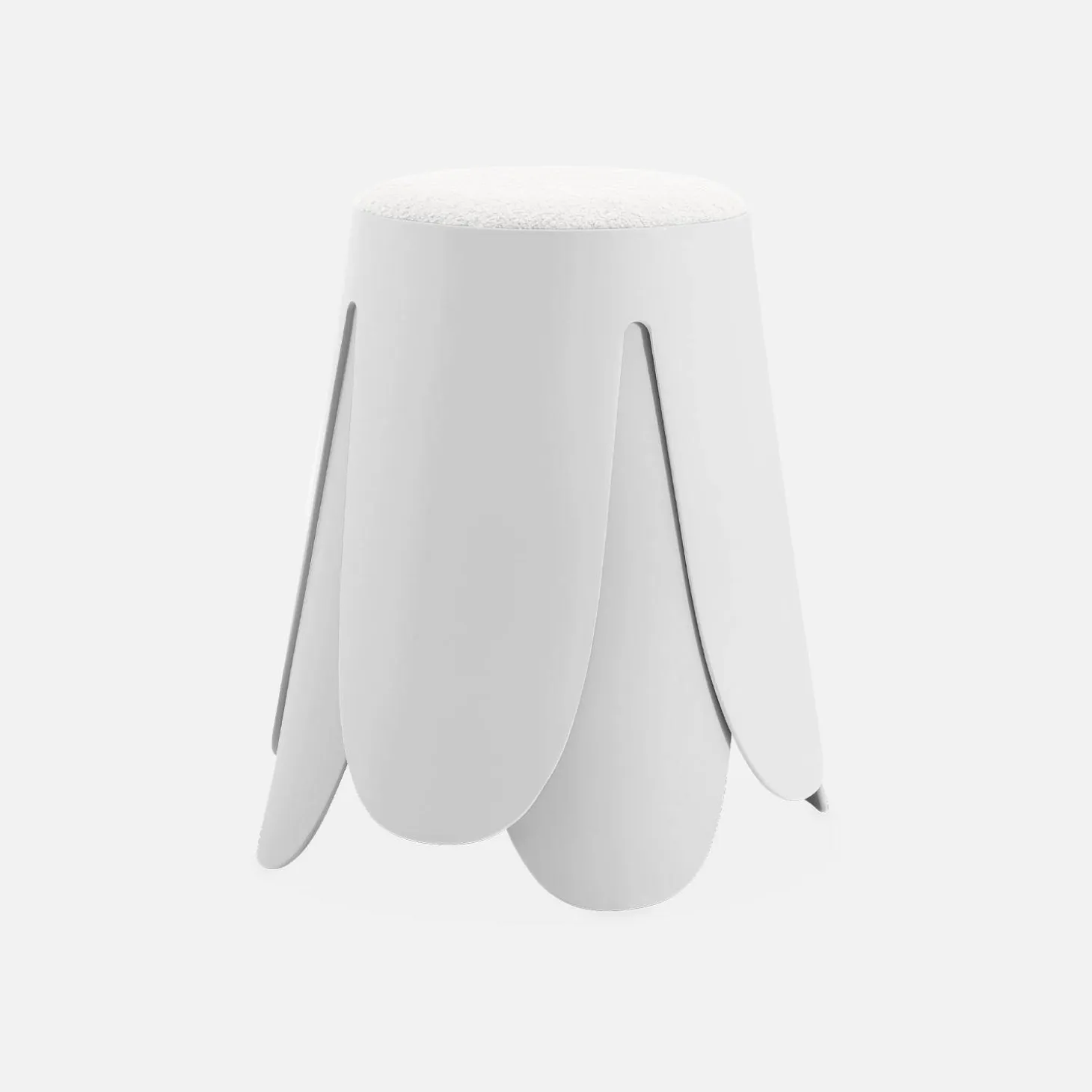 Taburete apilable con asiento texturado, set de 2