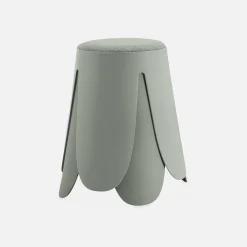Taburete apilable con asiento texturado, set de 2