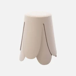 Taburete apilable con asiento texturado, set de 2