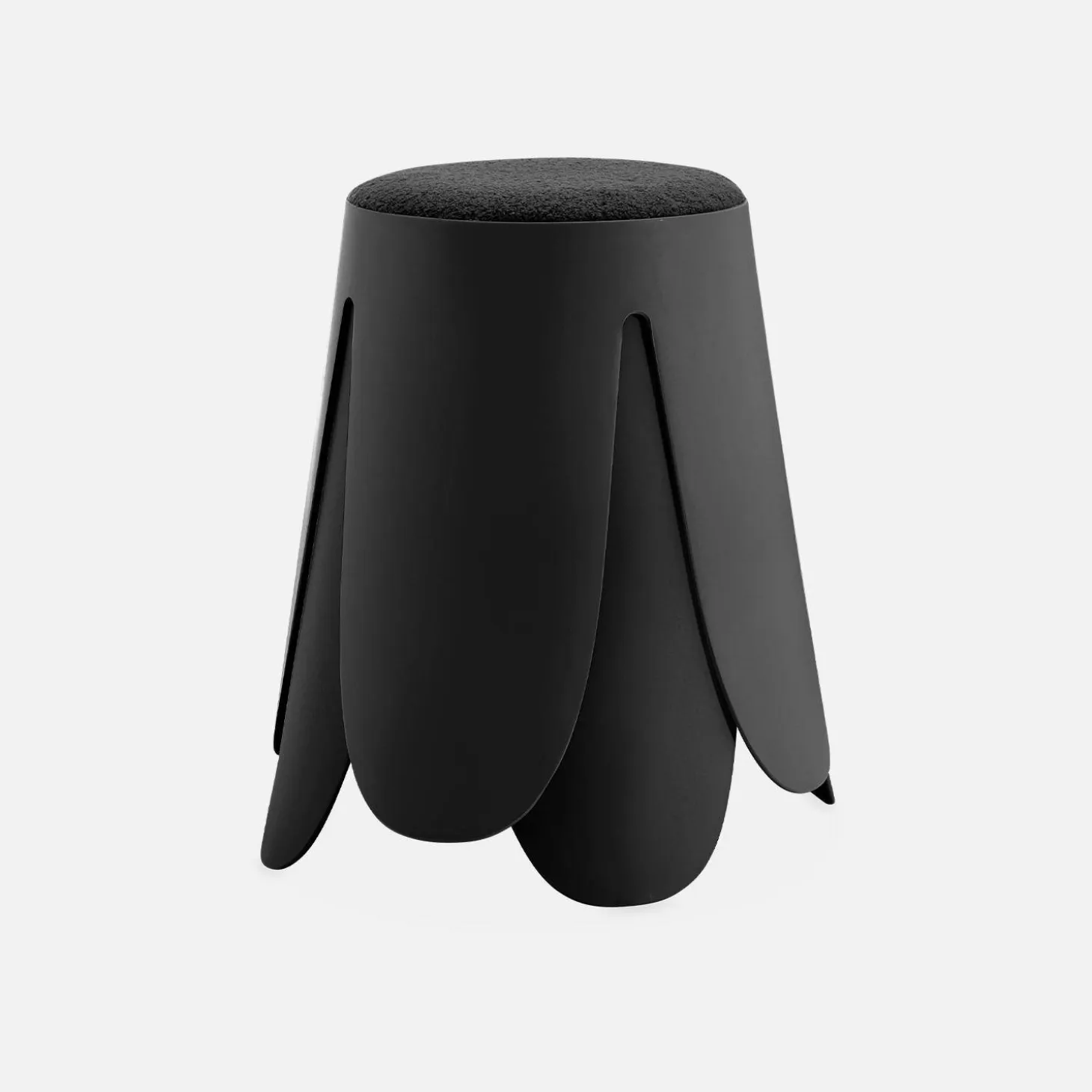 Taburete apilable con asiento texturado, set de 2