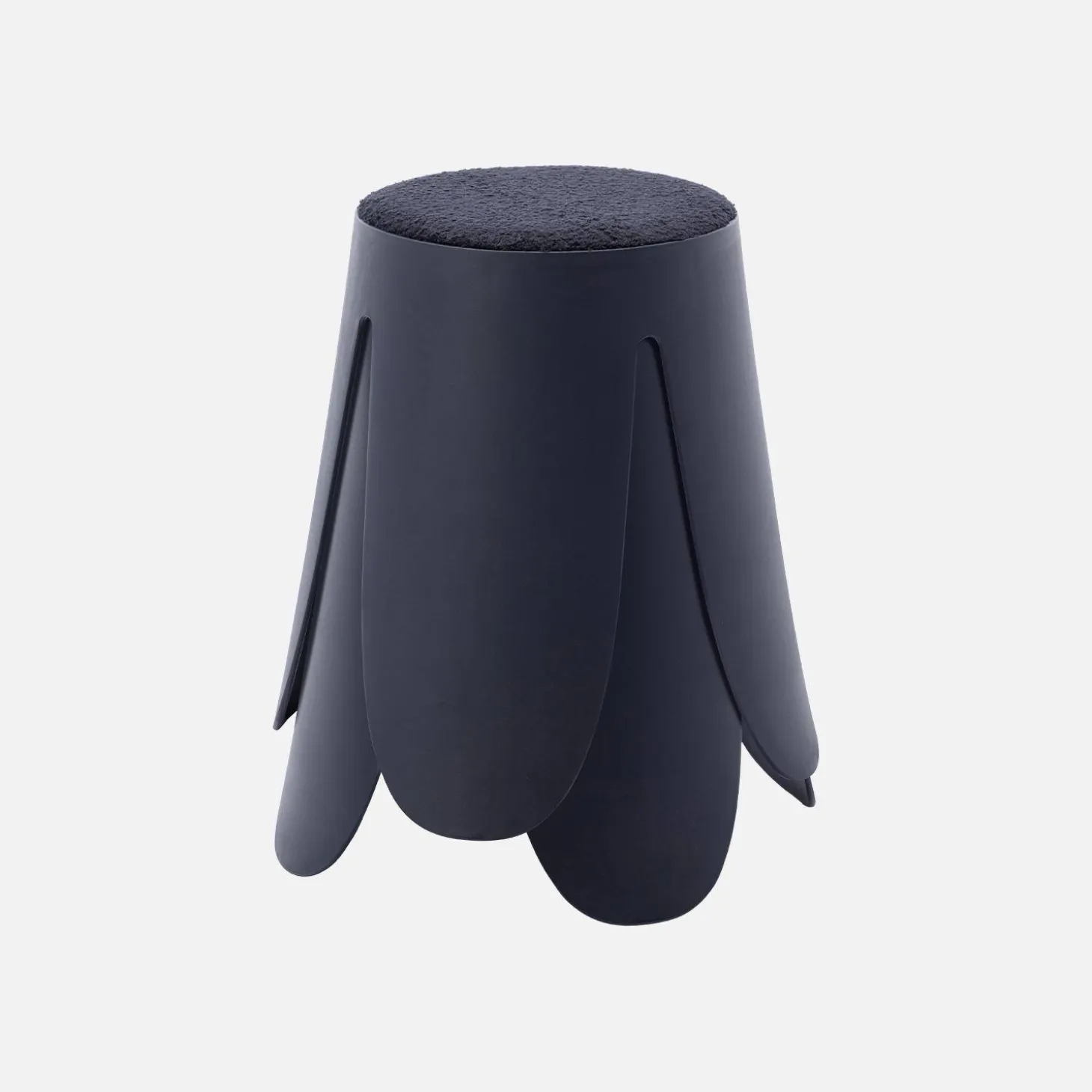 Taburete apilable con asiento texturado, set de 2