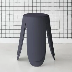 Taburete apilable con asiento texturado, set de 2