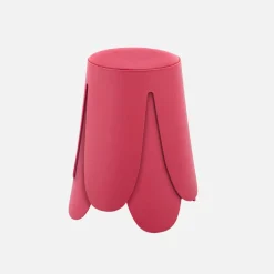 Taburete apilable cuero sintético, set de 2