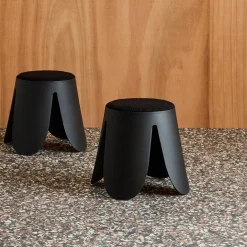 Taburete apilable infantil borreguito texturizada, set de 2