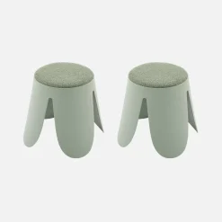 Taburete apilable infantil borreguito texturizada, set de 2