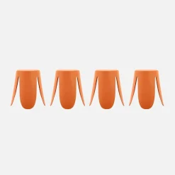 Taburete apilable polipiel, set de 4