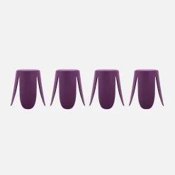 Taburete apilable polipiel, set de 4