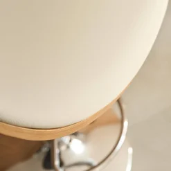 Taburete de bar ajustable curvado en polipiel, set de 2