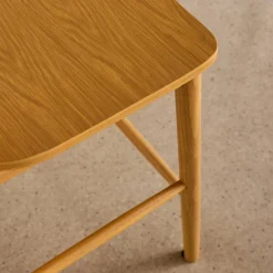 Taburete de bar con barrotes de madera de hevea, set de 2