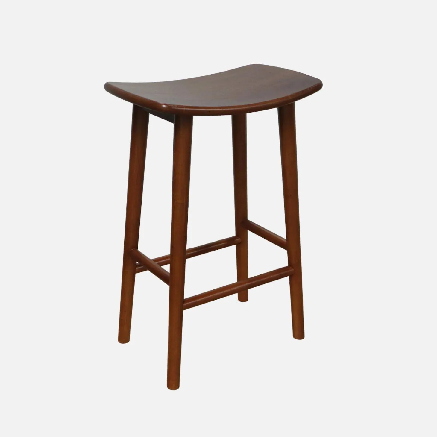 Taburete de bar vintage de madera de caucho, set de 2