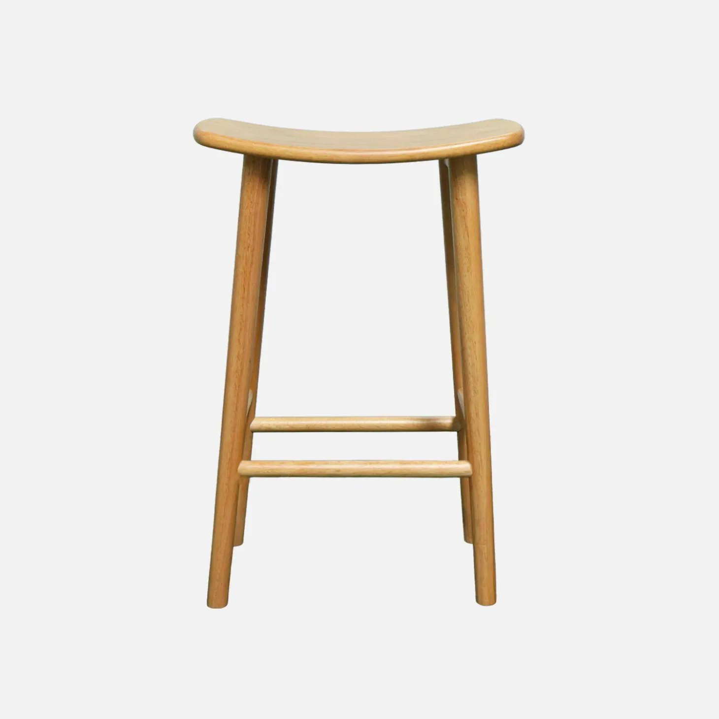 Taburete de bar vintage de madera de caucho, set de 2
