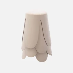Taburetes apilable de borreguito texturizado, set de 4