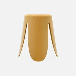 Taburetes apilable de borreguito texturizado, set de 4