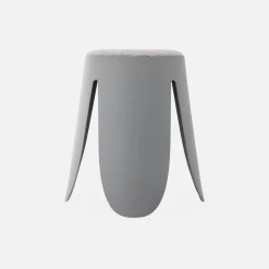 Taburetes apilable de borreguito texturizado, set de 4