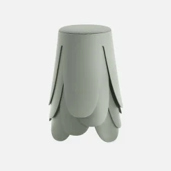 Taburetes apilable de borreguito texturizado, set de 4